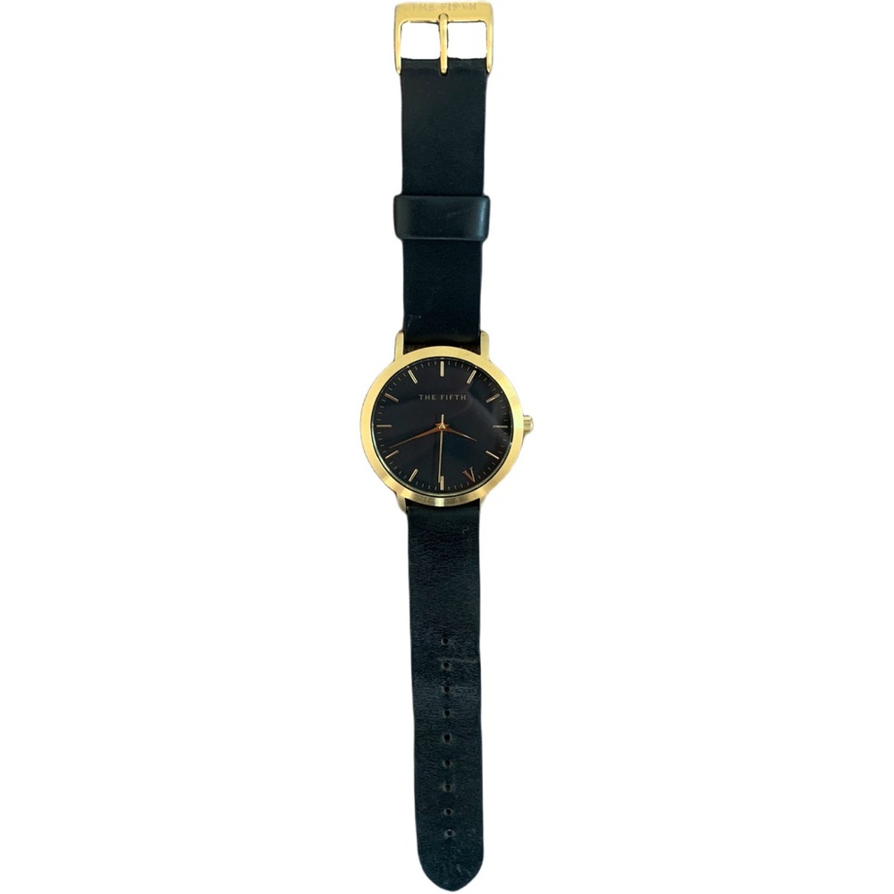The Fifth gold and black wrist watch